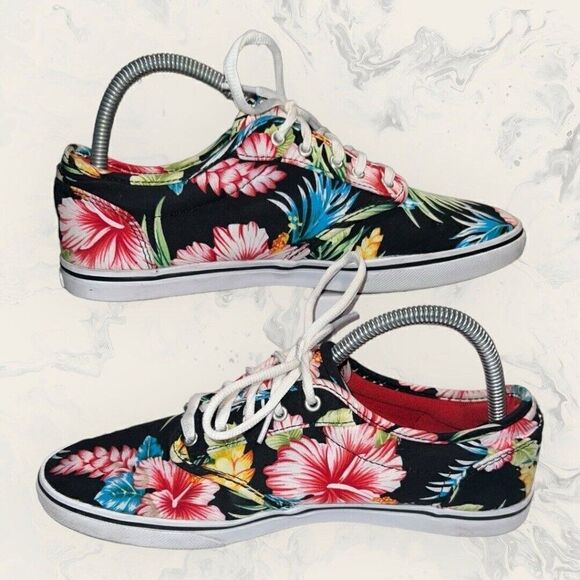 Vans Off The Wall Tropical Colorful Summer Floral Shoes sneakers Women Size 8.5 - Picture 4 of 8